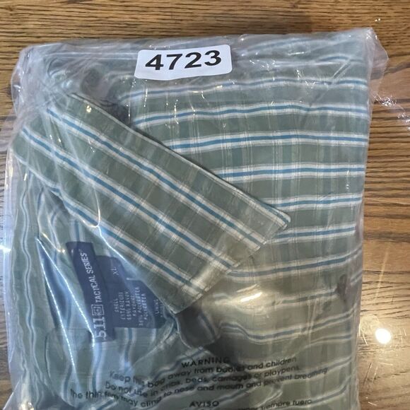 511 Tactical Shirt Mens XL Green Plaid Button Down Cadet Covert Concealed Carry - Picture 10 of 10